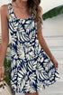 'Vanya' Printed Wide Strap Mini Dress - Celes Fashion
